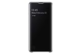 Samsung Clear View Cover, Funda Oficial Para Samsung Galaxy 10+, Color Negro