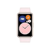 Huawei Watch Fit - Smartwatch Con Cuerpo De Metal, Pantalla Amoled De 1,64”, Hasta 10 Días De Batería, 96 Modos De Entrenamiento, Gps Incorporado, 5Atm, Color Rosado