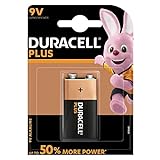 Duracell Plus Power 6Lr61/mn1604, Batería Alcalina, Transistor, 9V