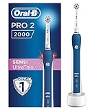 Oral-B Pro 2 2000 Sensi Ultrathin Cepillo De Dientes Eléctrico Recargable Con Tecnología De Braun, 1 Mango Azul, 1 Cabezal De Recambio