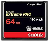 Sandisk 64Gb Extreme Pro Cf - Memoria Compact Flash De 64 Gb (Compactflash (Cf), 160 Mb/s), Negro Y Dorado