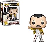 Funko - Pop! Rocks: Queen: Freddie Mercury (Wembley 1986) Figura De Vinilo, Multicolor (33732)