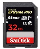 Sandisk Extreme Pro - Tarjeta De Memoria Sdhc De 32 Gb, Hasta 95 Mb/s, Class 10, U3, V30
