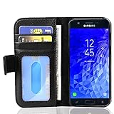 Cadorabo Funda Libro Para Samsung Galaxy J7 2017 En Negro Óxido - Cubierta Proteccíon Con Cierre Magnético E 3 Tarjeteros - Etui Case Cover Carcasa