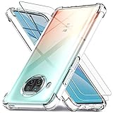 Ferilinso Funda Para Xiaomi Mi 10T Lite 5G + 2 Piezas Cristal Templado Protector De Pantalla [Transparente Tpu Carcasa] [10X Anti-Amarilleo] [Anti-Choque] [Anti-Arañazos] [9H Dureza]